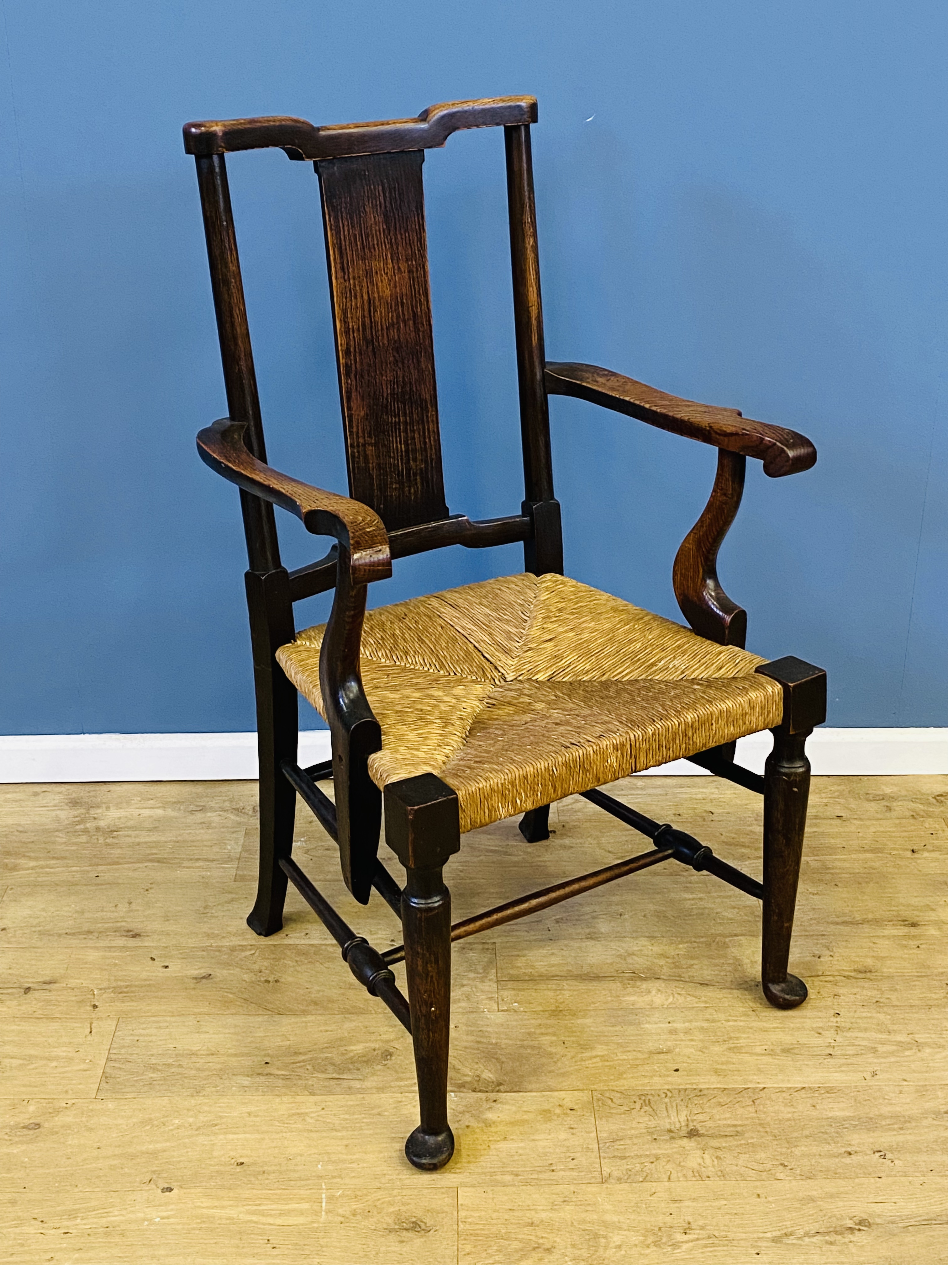 Seven oak framed dining chairs - Image 5 of 5