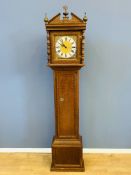 Oak cased longcase clock