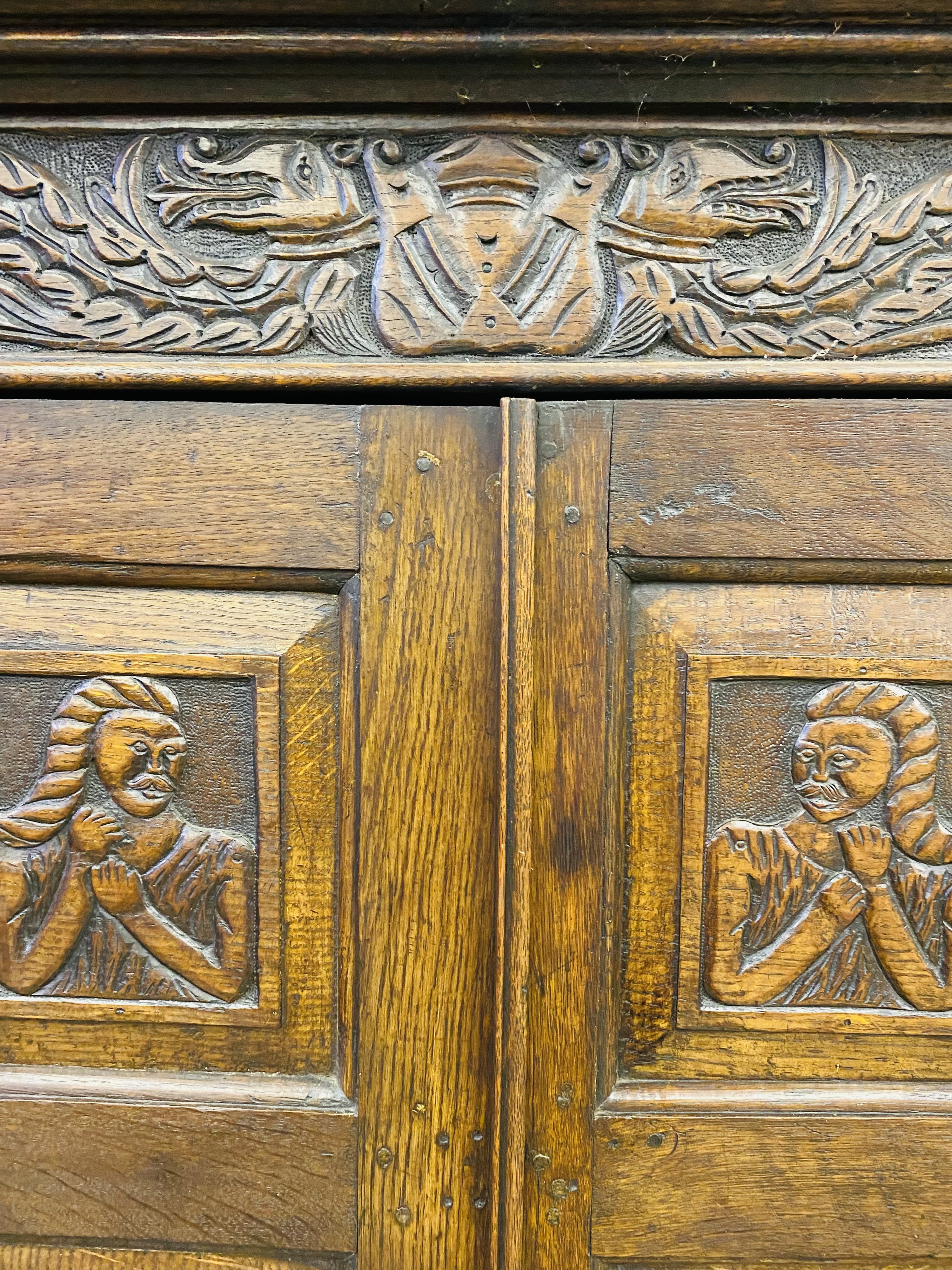 18th century continental oak clerks desk - Image 7 of 8