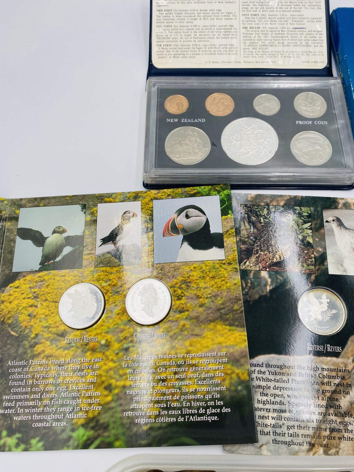 New Zealand proof coin set; Canada on the Wing coin set - Image 2 of 5