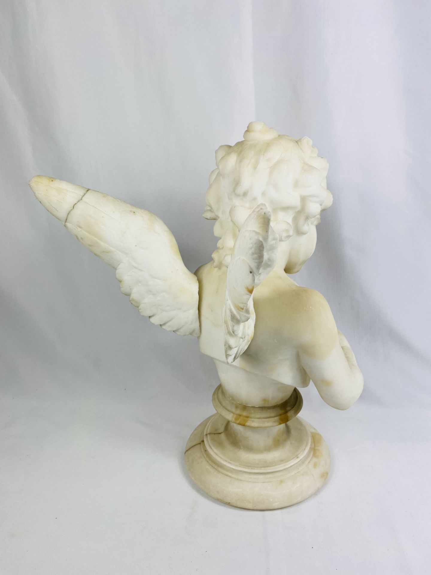 Carved marble bust of Hermes. From the Estate of Dame Mary Quant - Image 4 of 4