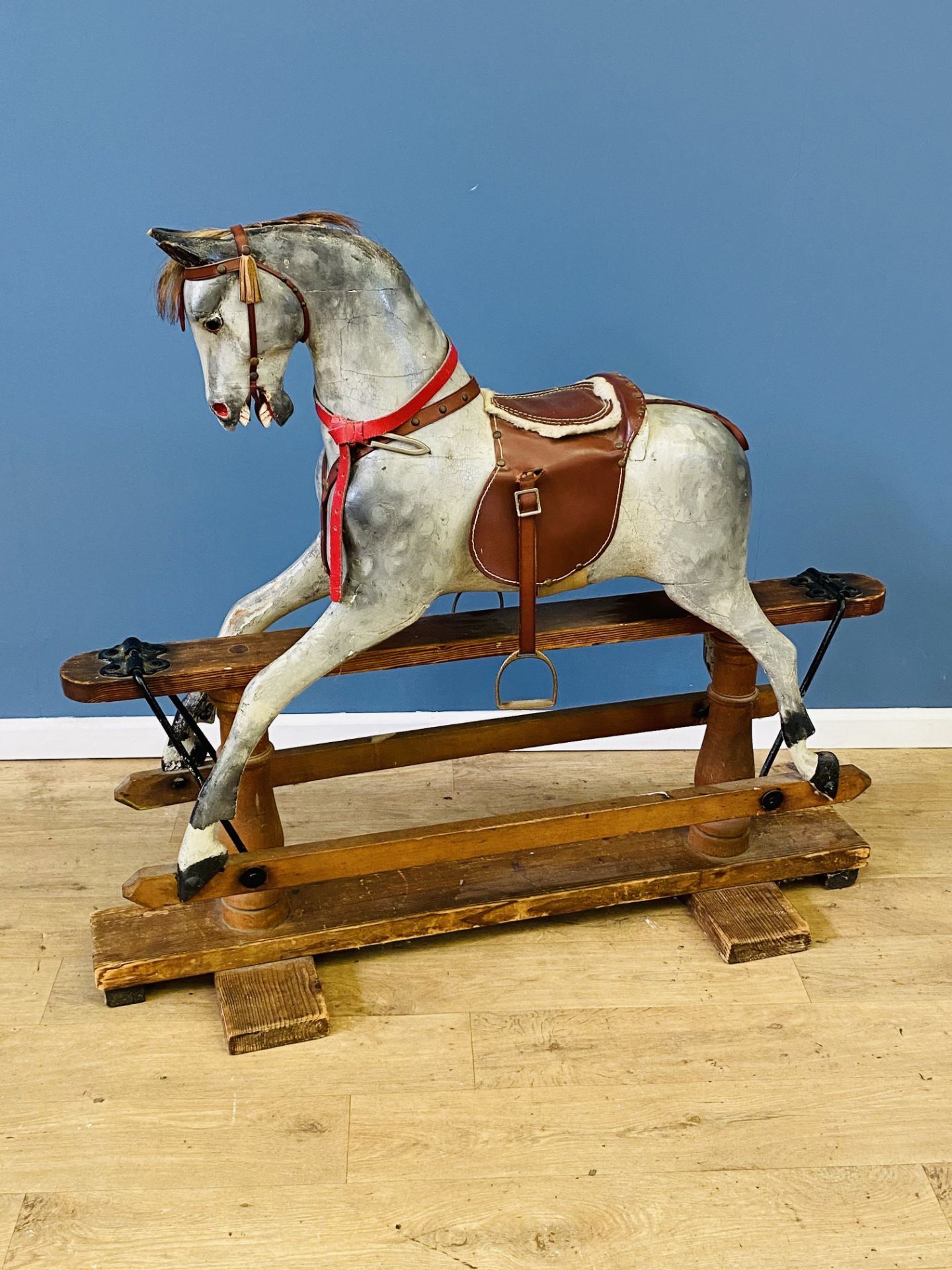 Wooden rocking horse. From the Estate of Dame Mary Quant - Image 4 of 4