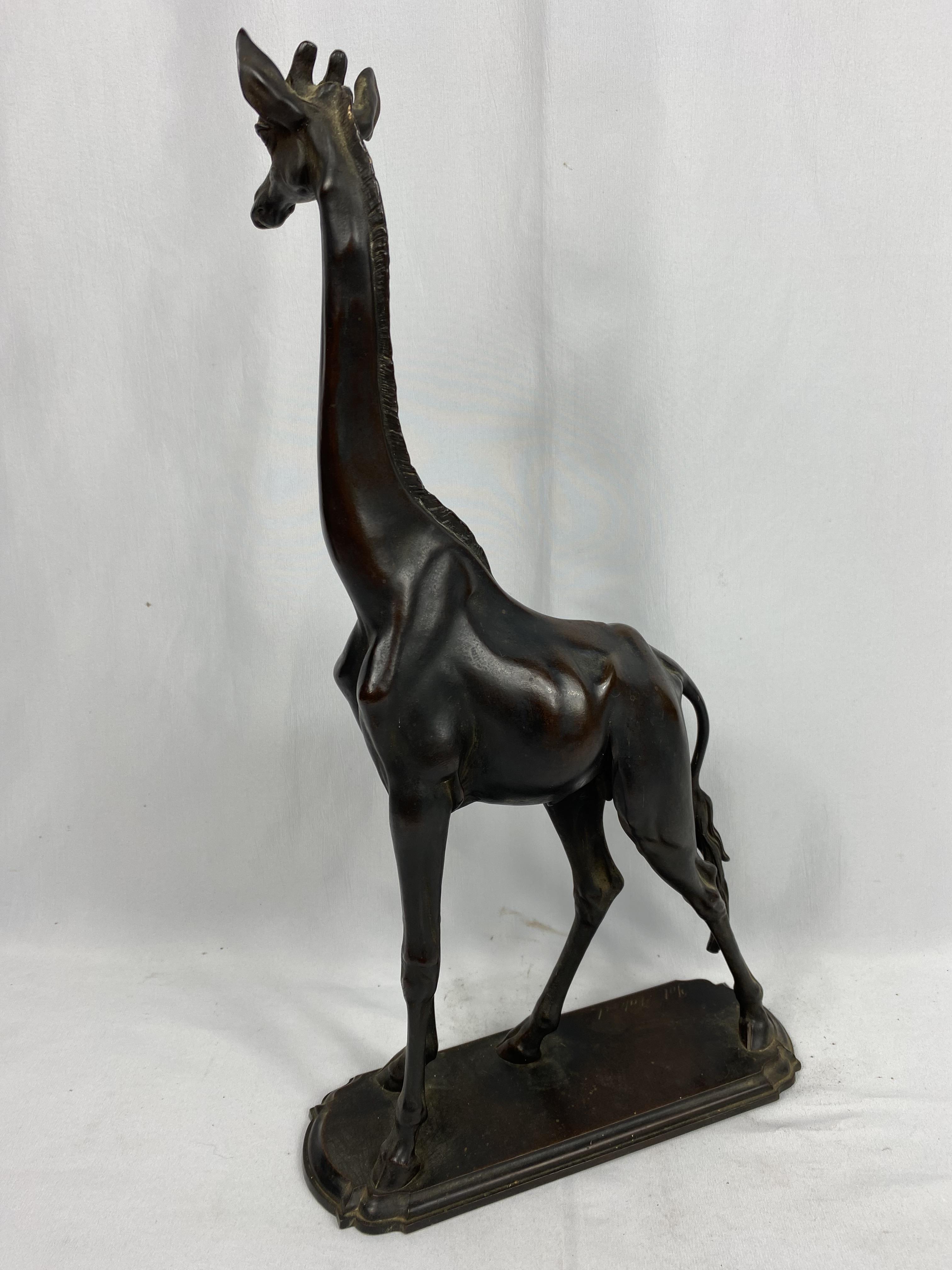 Bronzed figure of a giraffe. From the Estate of Dame Mary Quant - Image 3 of 3