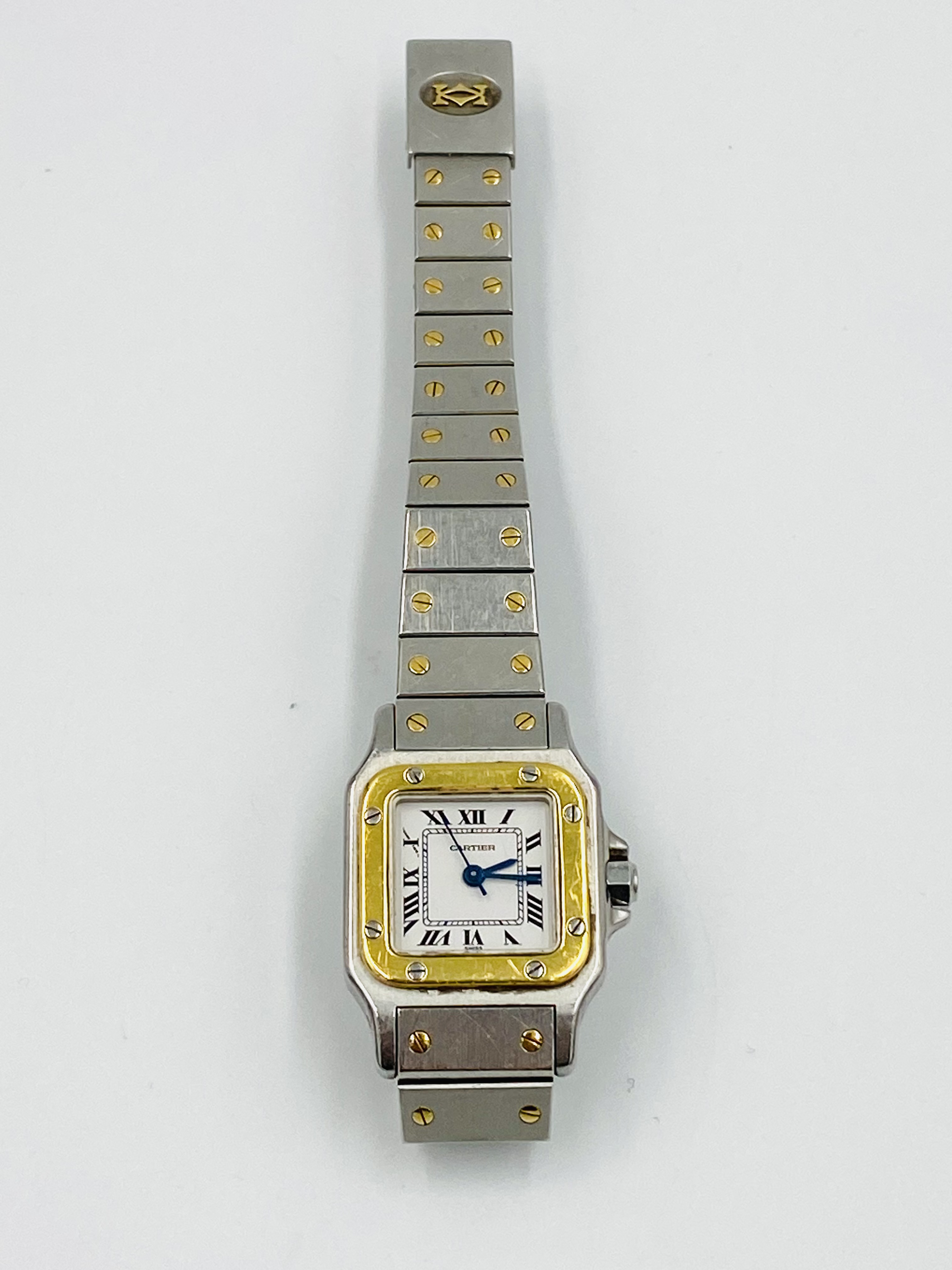 Cartier gold and stainless steel Tank automatic wristwatch - Image 2 of 7