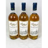 Three 75cl bottles of Monbazillac Château Lavaud, 1987
