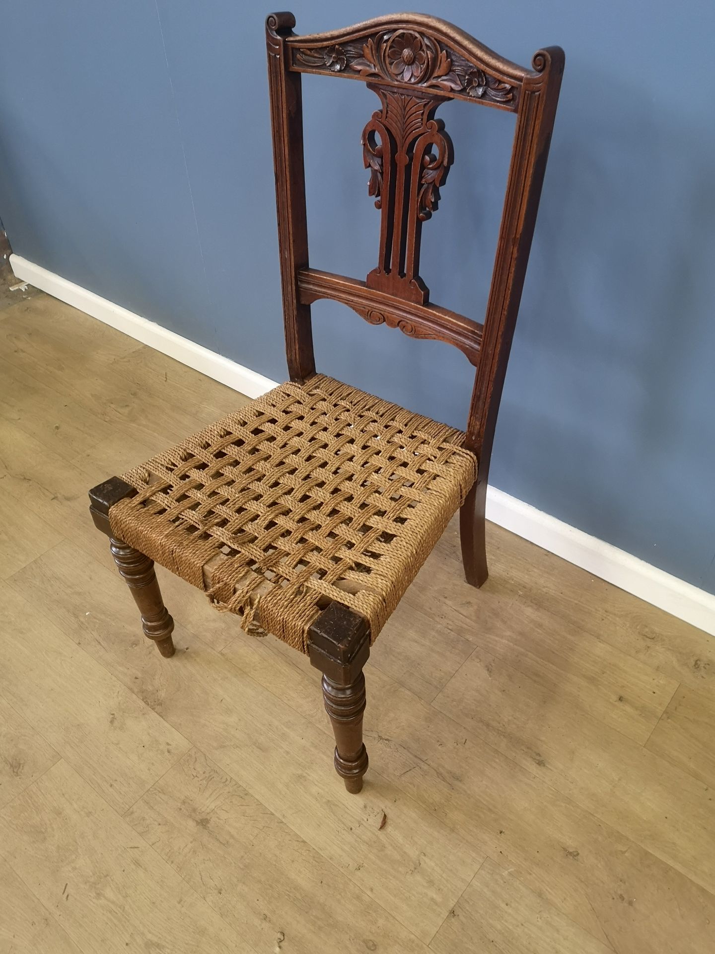 Victorian mahogany bedroom chair - Image 3 of 5