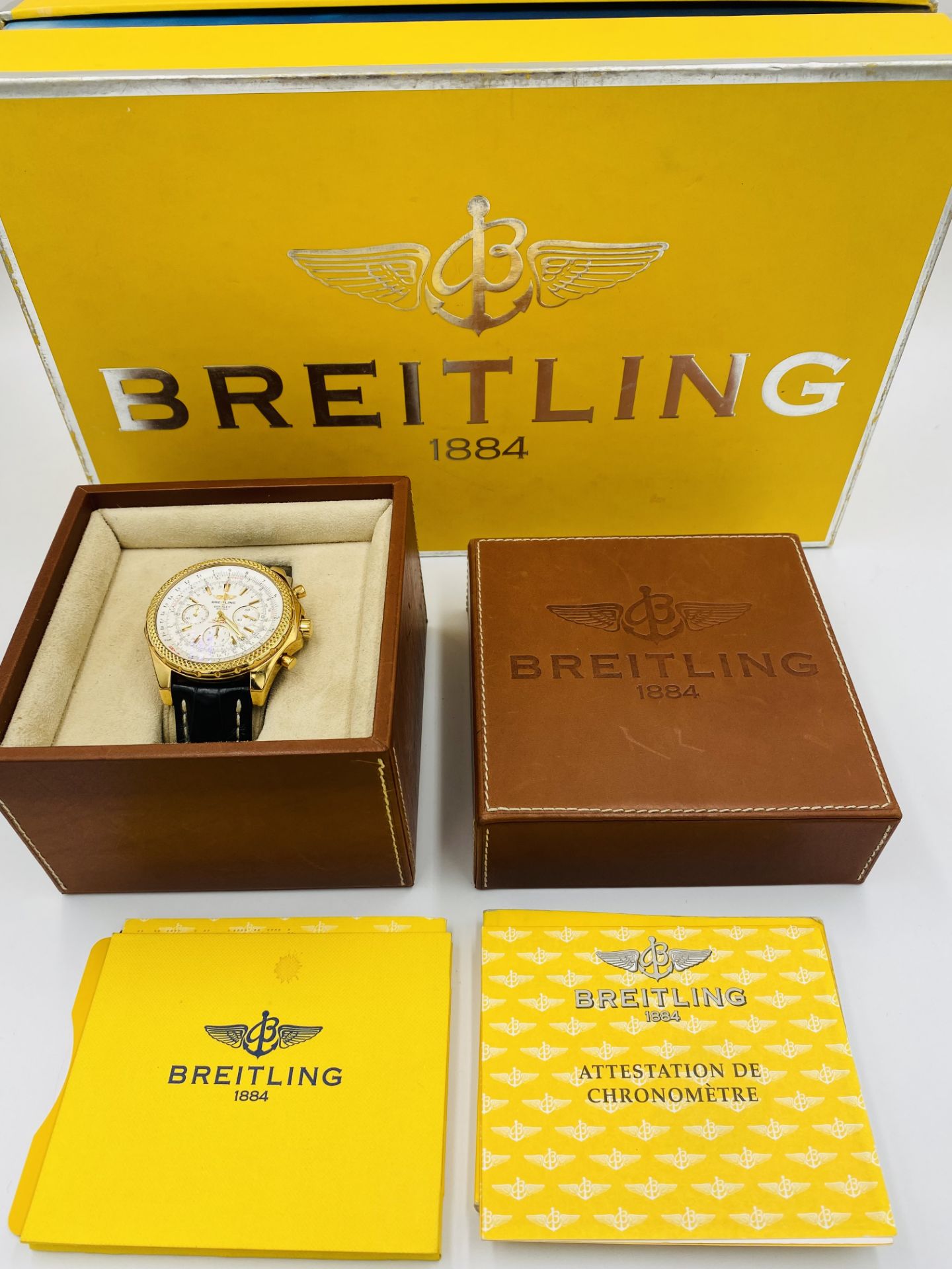Breitling for Bentley. A Special Edition 18K gold automatic calendar chronograph wristwatch - Image 3 of 12