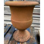 Terracotta urn planter. From the Estate of Dame Mary Quant