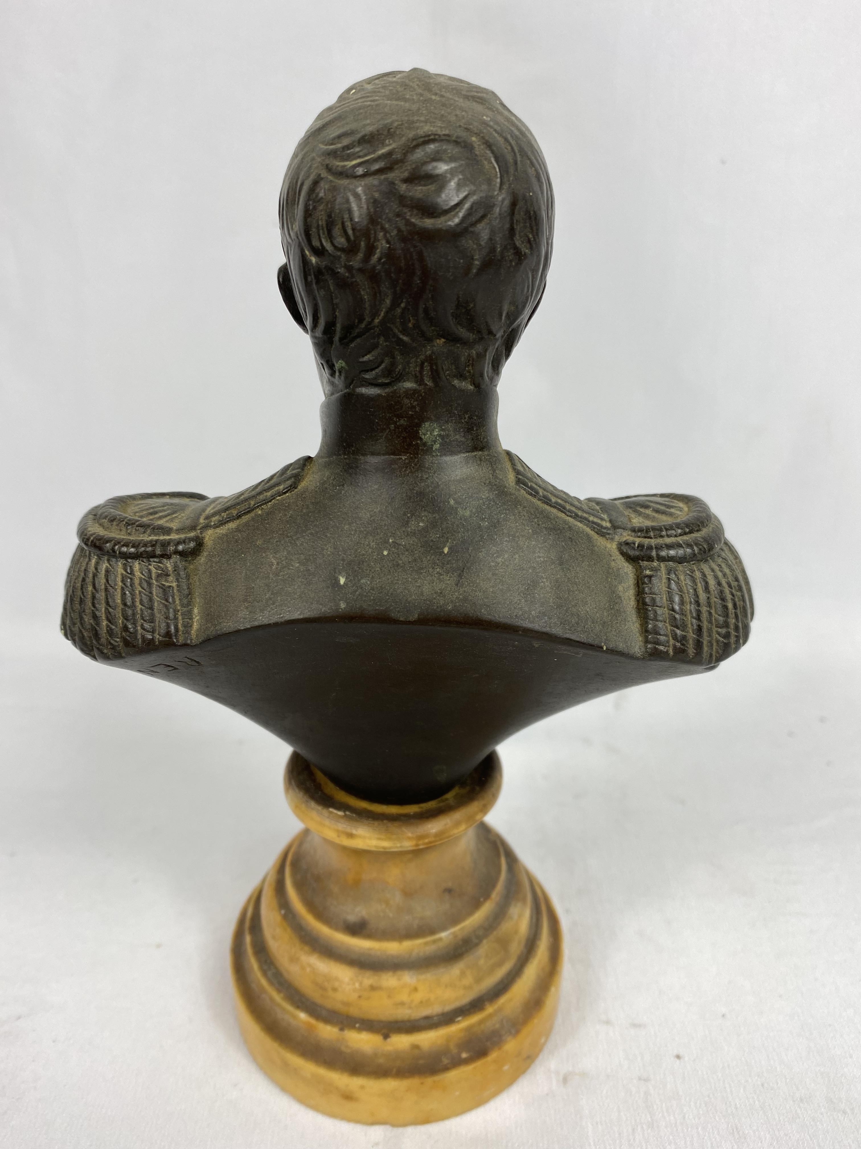 Bronzed bust of Napoleon on marble base, signed Renault. From the Estate of Dame Mary Quant - Image 3 of 4