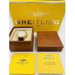 Breitling for Bentley. A Special Edition 18K gold automatic calendar chronograph wristwatch