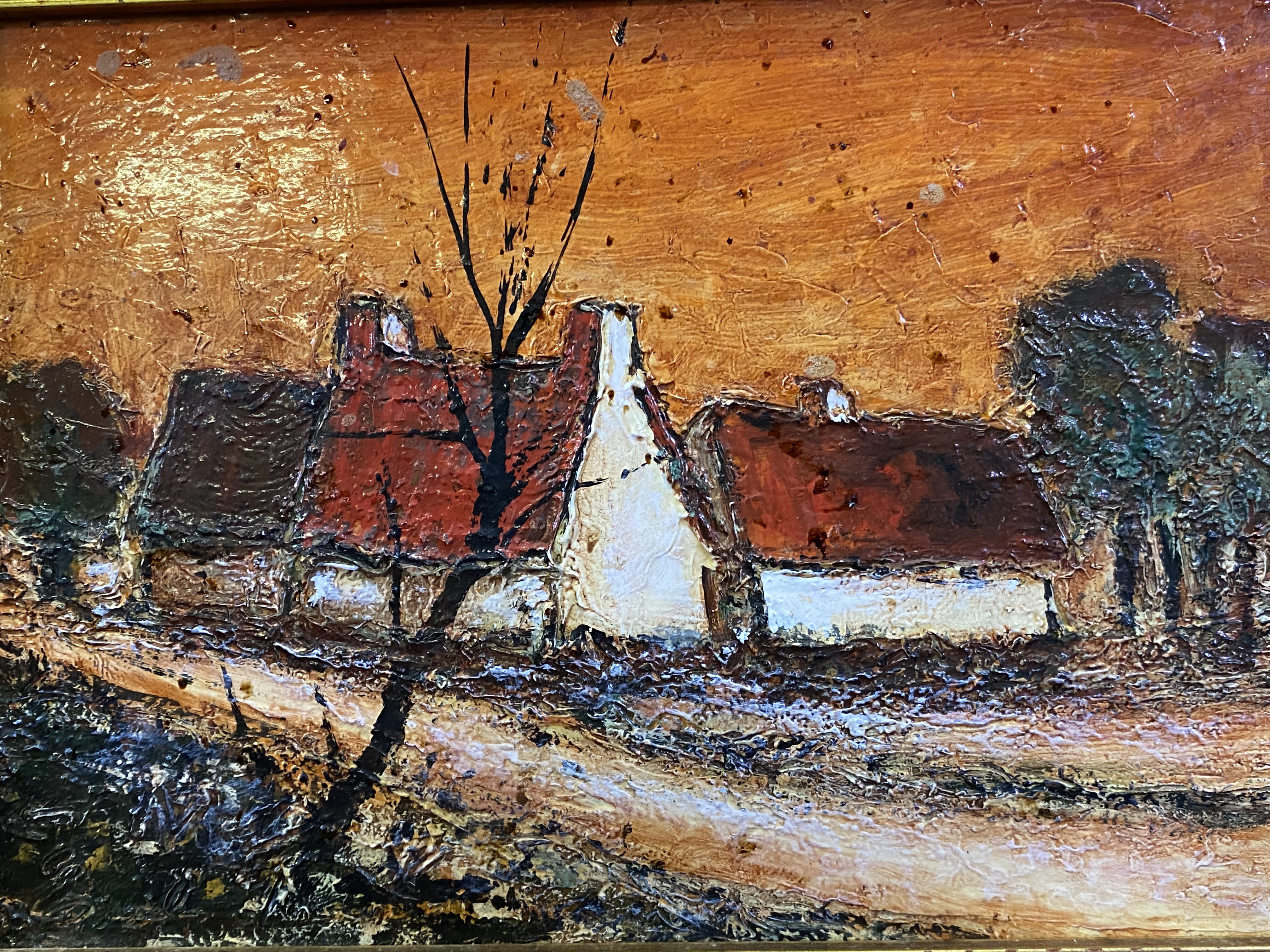 Oil on canvas of a cottage - Image 3 of 3