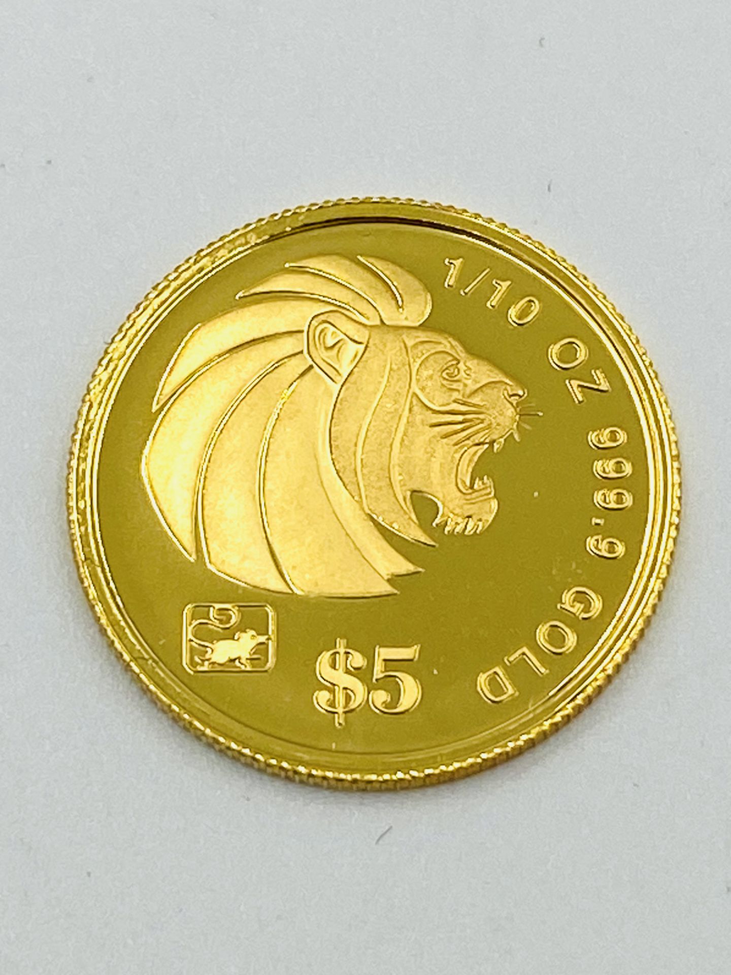 1996 Singapore $5 1/10oz gold coin - Image 2 of 3