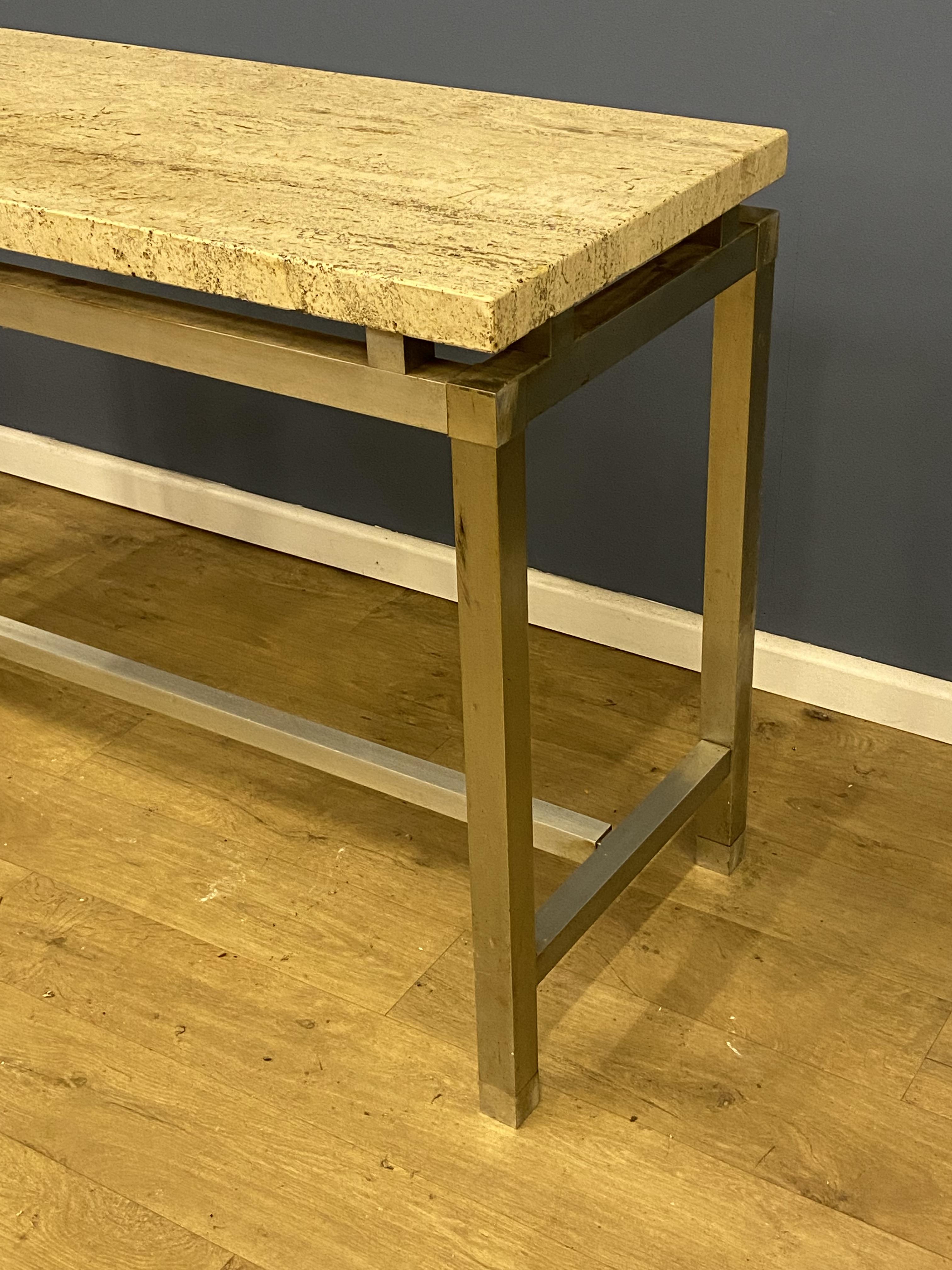 Marble topped console table. From the Estate of Dame Mary Quant - Image 3 of 4