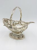 Pierced silver basket, London 1909