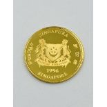 1996 Singapore $5 1/10oz gold coin