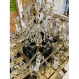 Lead crystal five branch chandelier