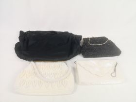 Two bead work handbags and a bead work shoulder bag