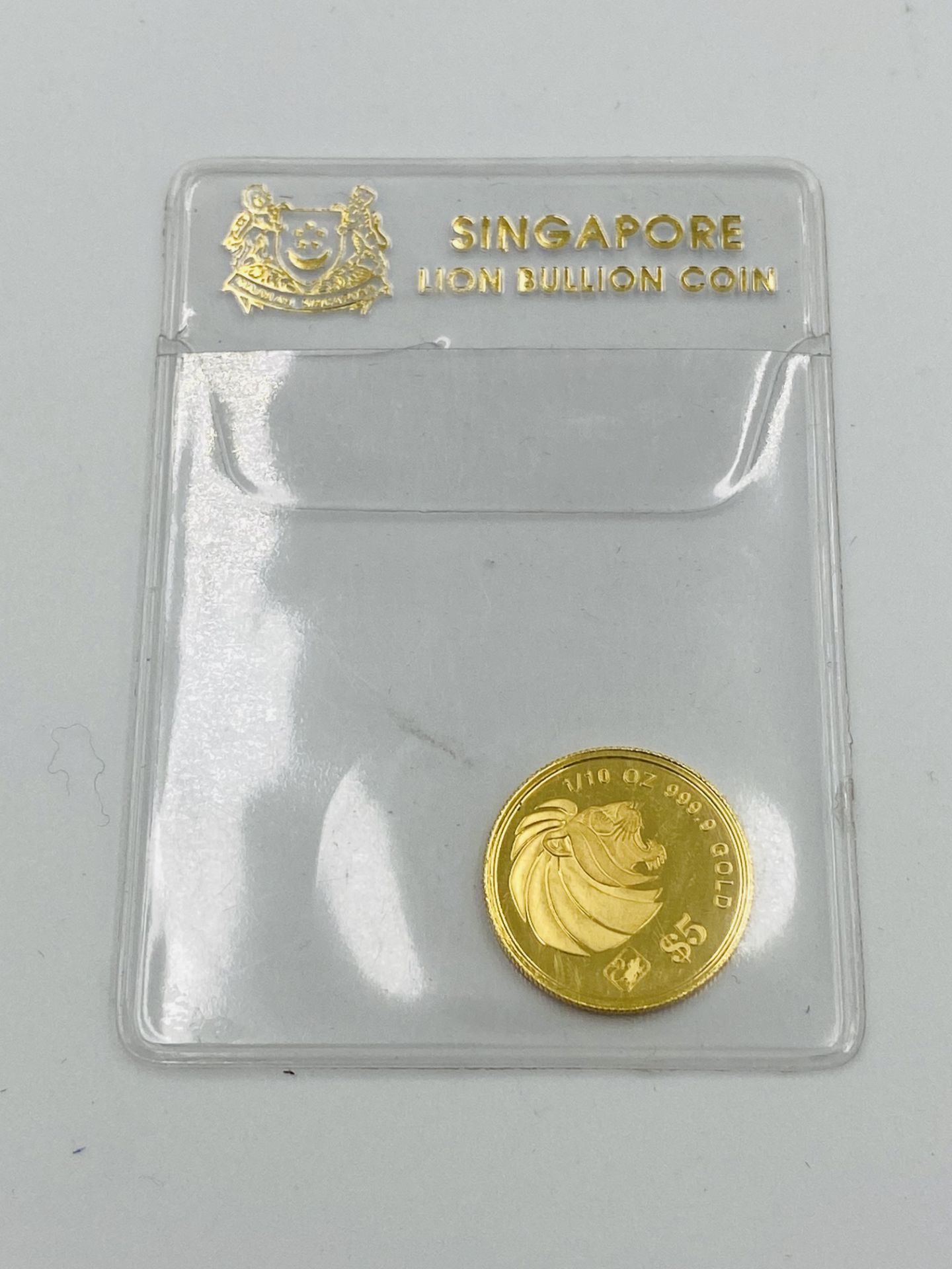 1996 Singapore $5 1/10oz gold coin - Image 3 of 3
