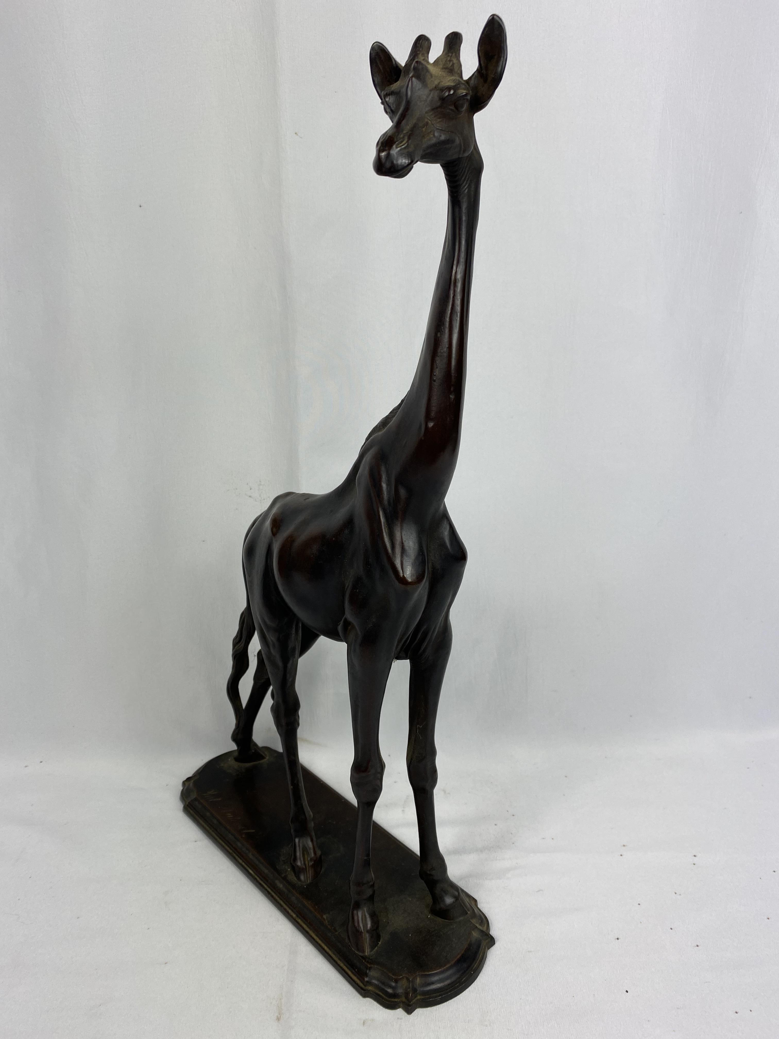 Bronzed figure of a giraffe. From the Estate of Dame Mary Quant - Image 2 of 3