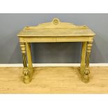 Pine console table. From the Estate of Dame Mary Quant