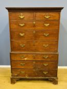 Victorian mahogany chest on chest