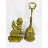 Victorian lead filled brass doorstop together with a Judy doorstop