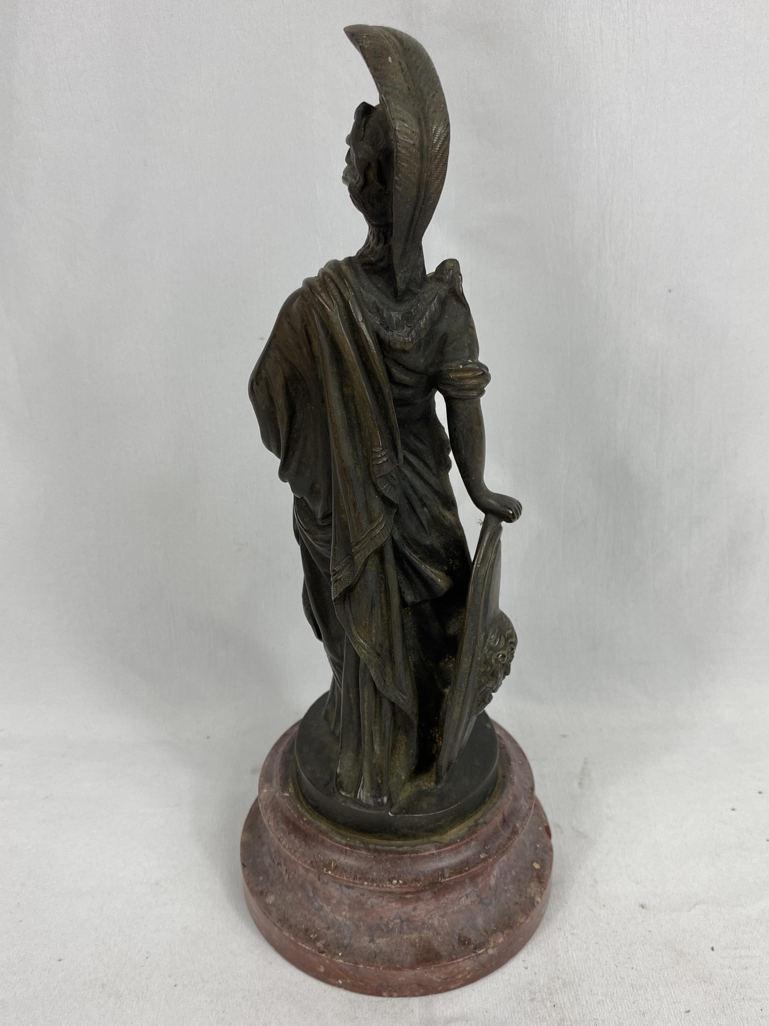 Bronze figurine of Athena on marble base. From the Estate of Dame Mary Quant - Image 4 of 4