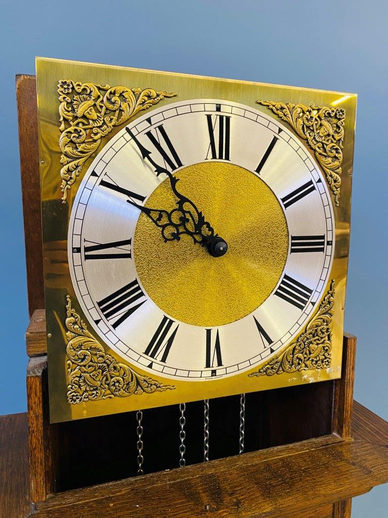 Oak cased longcase clock - Image 6 of 6