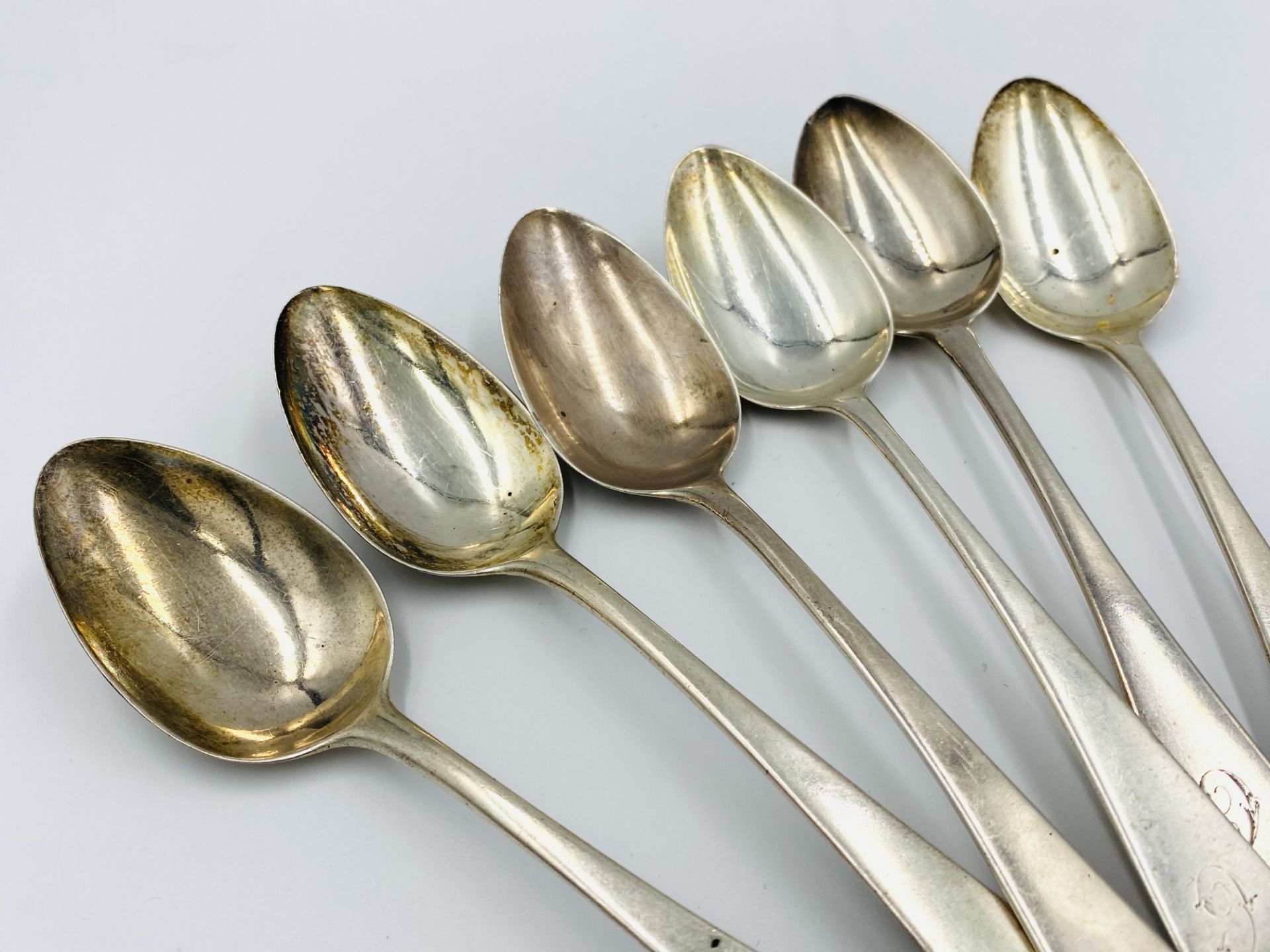 Six silver spoons - Image 2 of 3