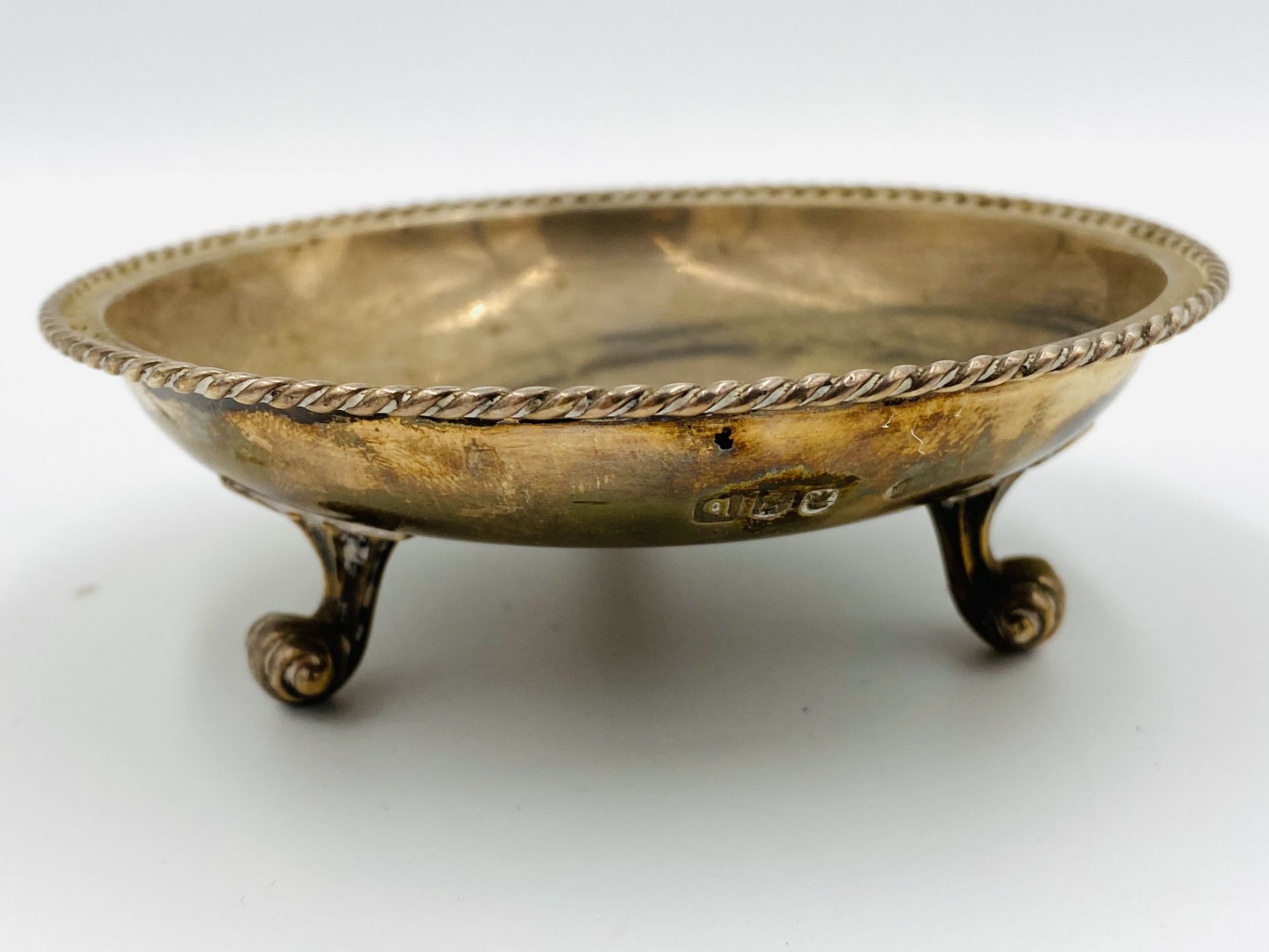 Silver trinket dish to three feet. From the Estate of Dame Mary Quant - Image 4 of 4