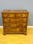 19th century mahogany veneer chest of drawers