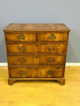 19th century mahogany veneer chest of drawers