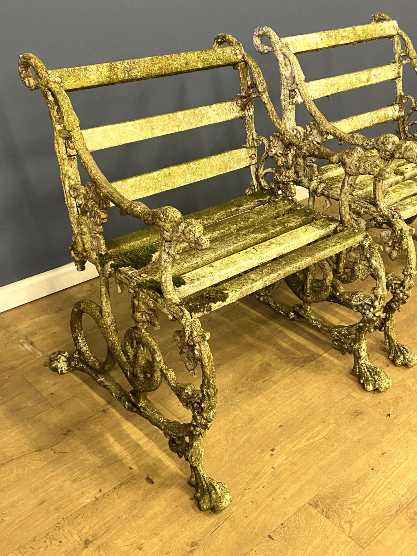 Pair of cast metal garden armchairs. From the Estate of Dame Mary Quant - Image 2 of 4