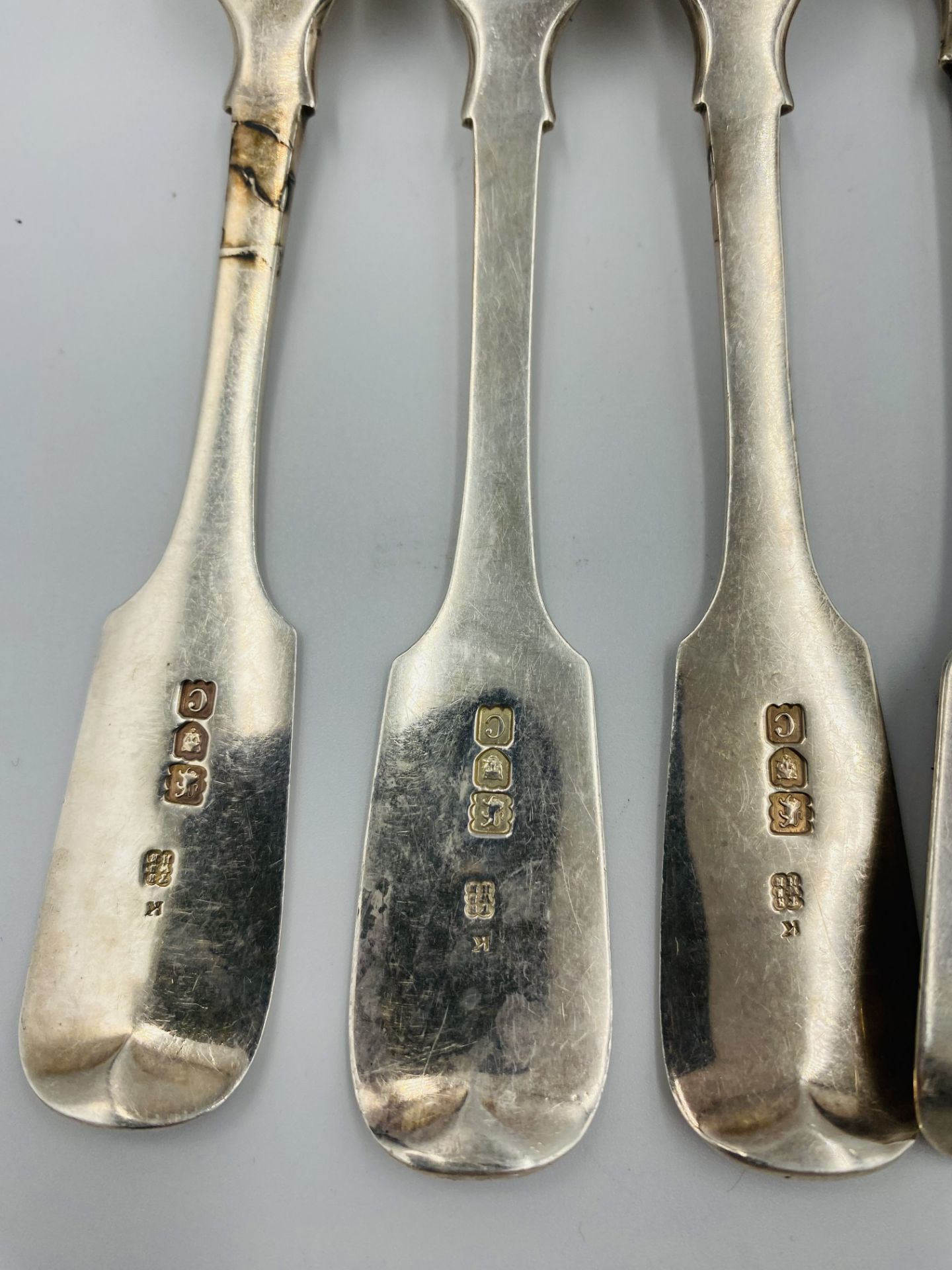 Six silver forks - Image 2 of 3