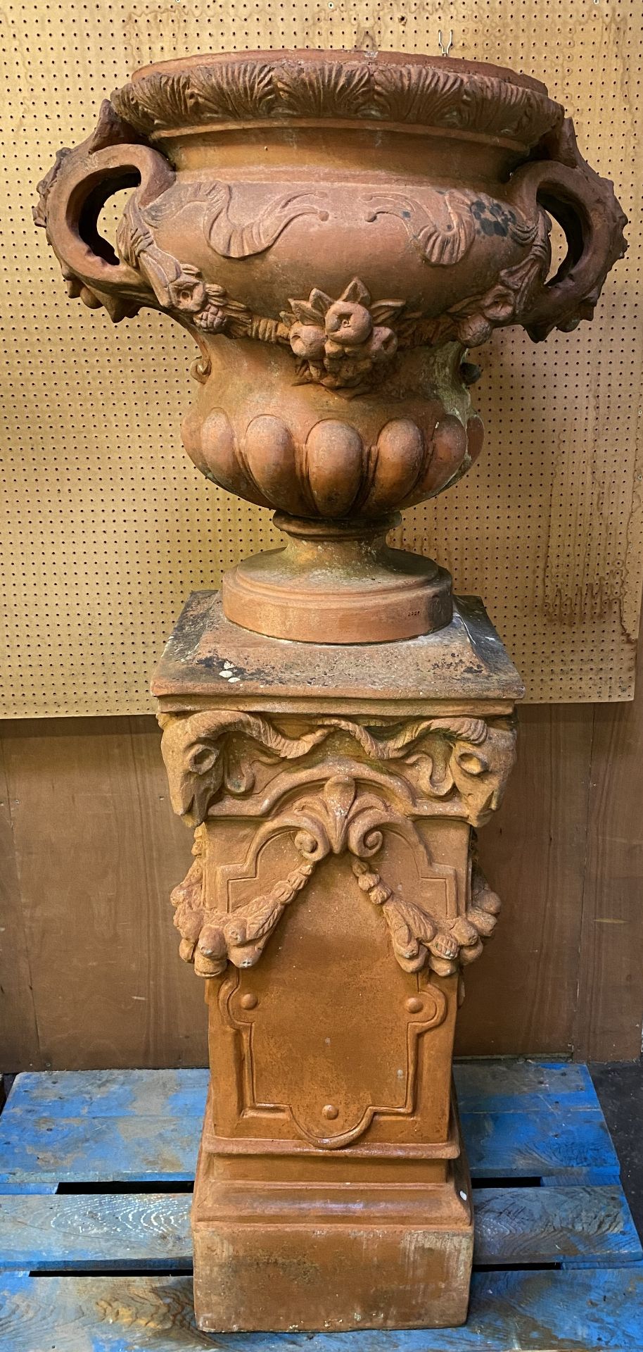 Pair of terracotta campagna form urns. From the Estate of Dame Mary Quant - Image 13 of 14