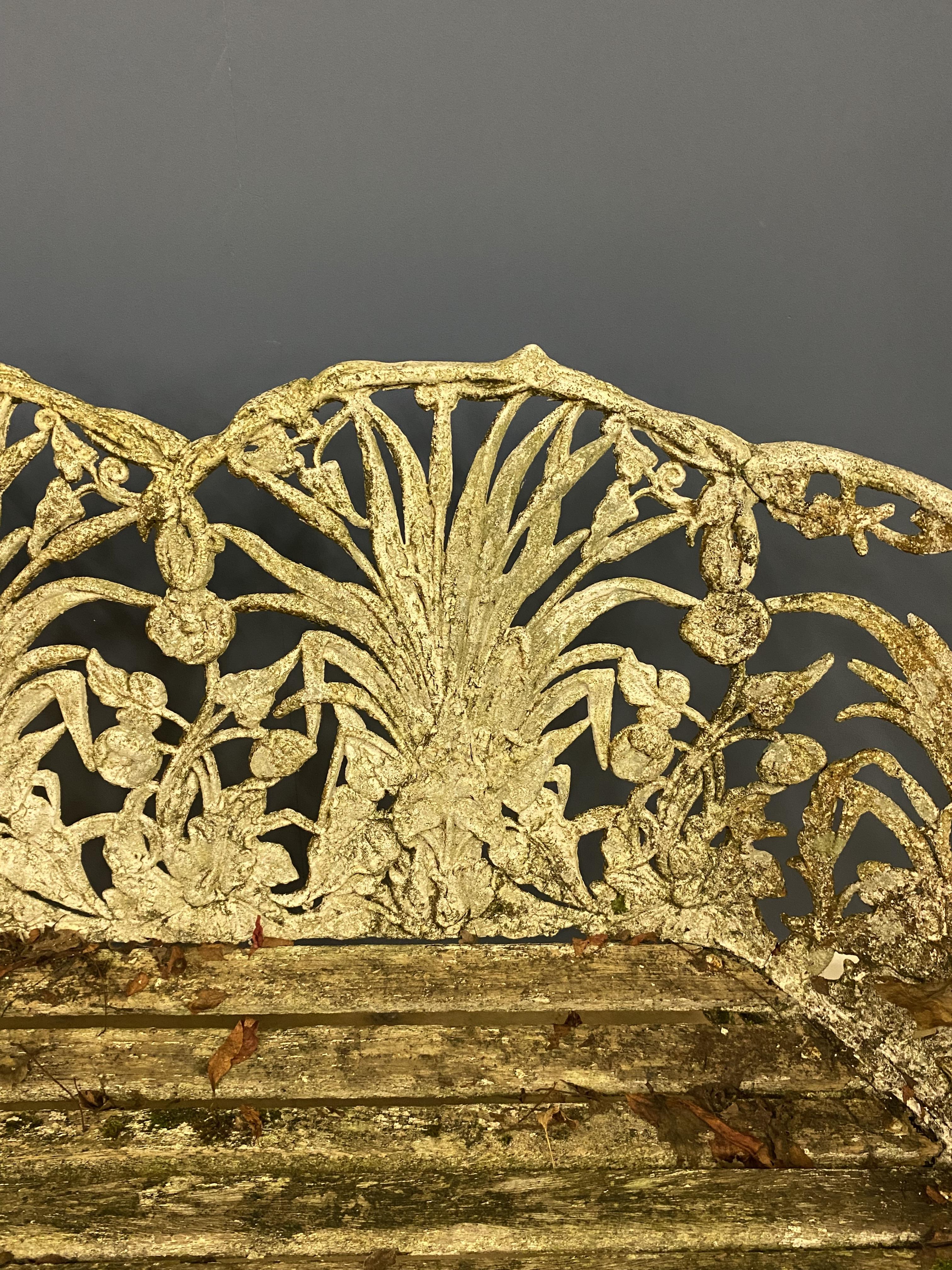 Cast metal garden bench. From the Estate of Dame Mary Quant - Image 2 of 5