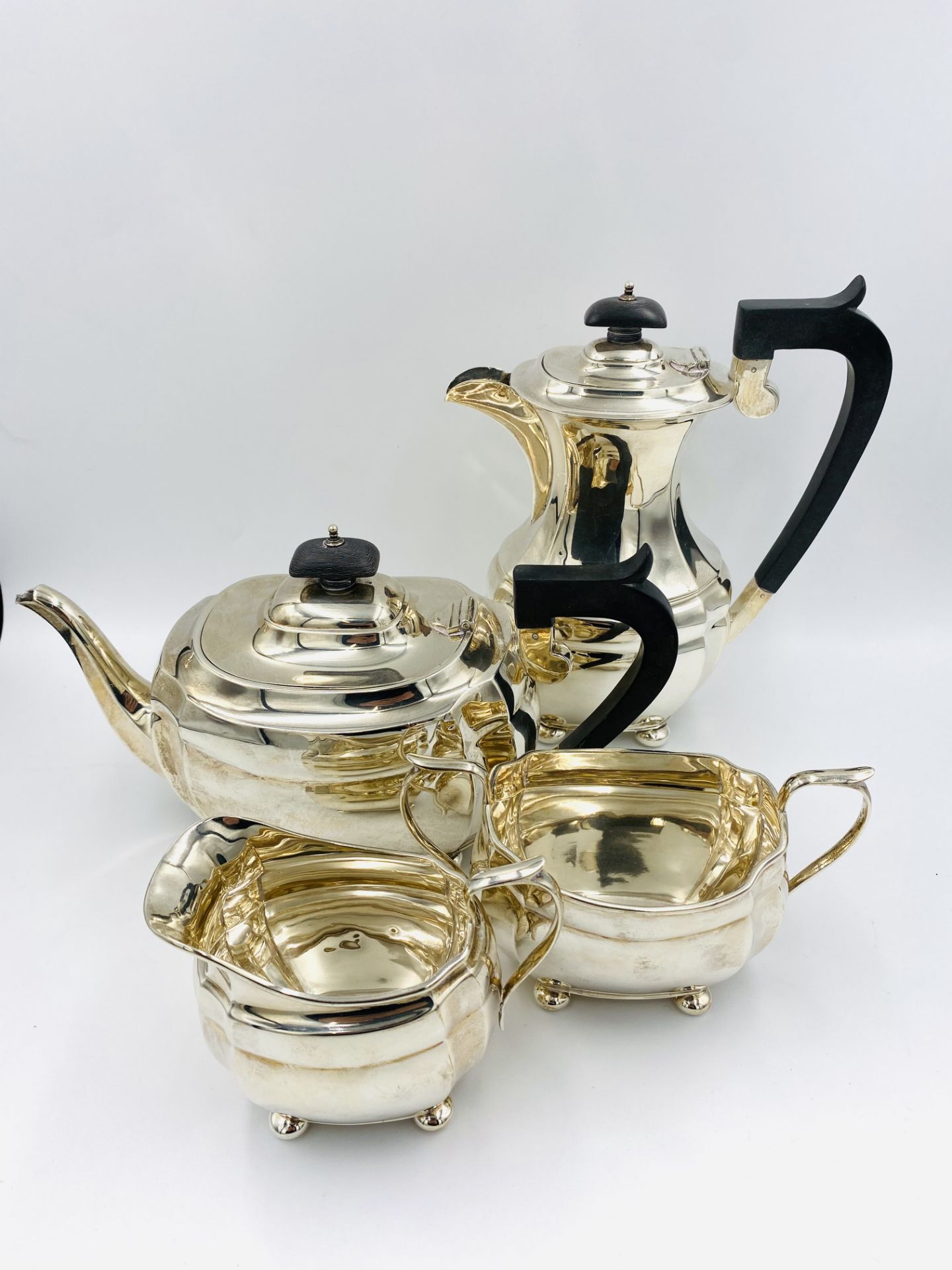 Silver tea and coffee set, Chester 1930 - Image 2 of 5
