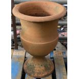 Terracotta urn planter. From the Estate of Dame Mary Quant