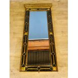 Gilt framed pillar mirror. From the Estate of Dame Mary Quant