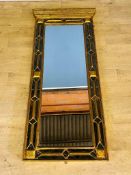 Gilt framed pillar mirror. From the Estate of Dame Mary Quant