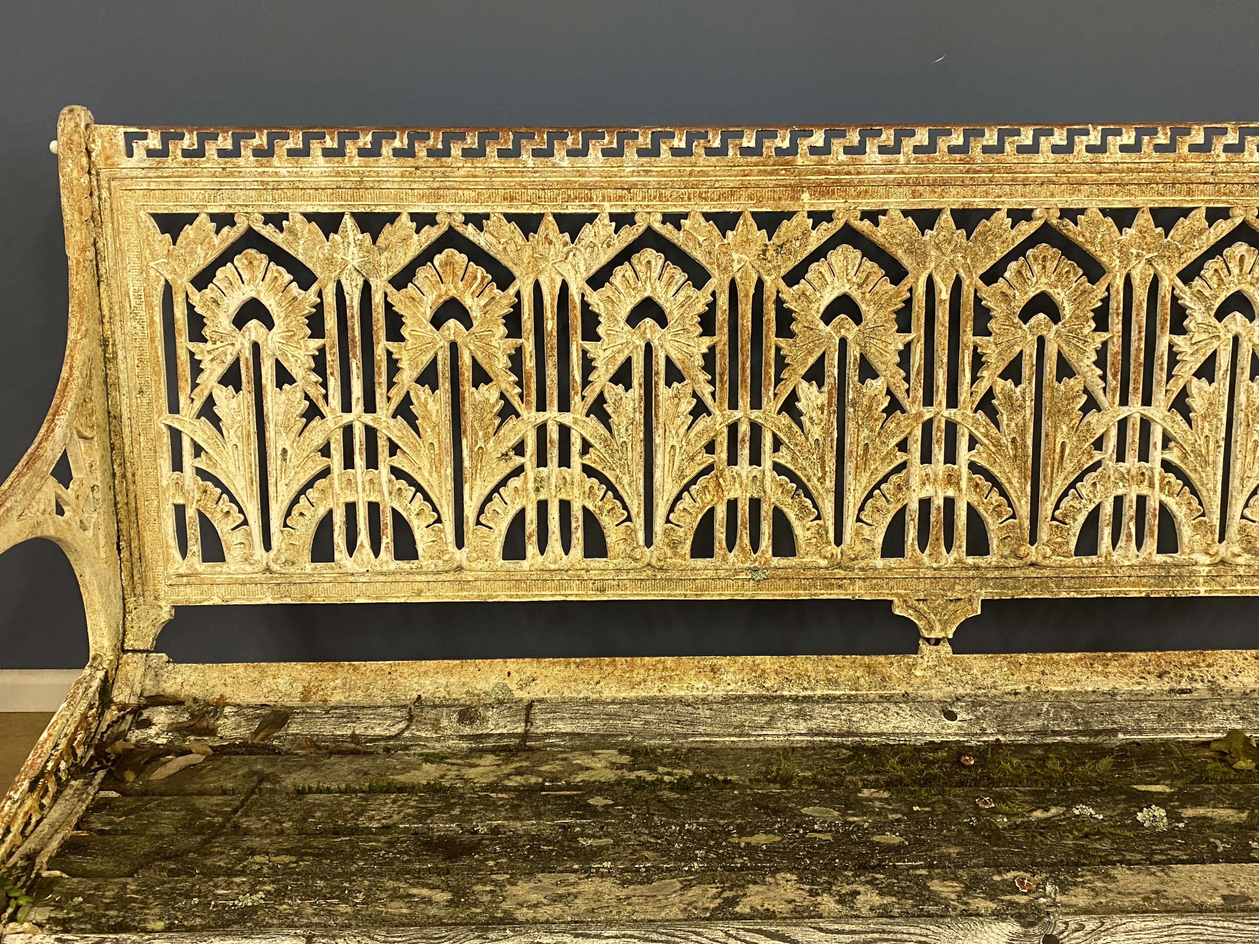 Cast iron Coalbrookdale style garden bench. From the Estate of Dame Mary Quant - Image 6 of 6