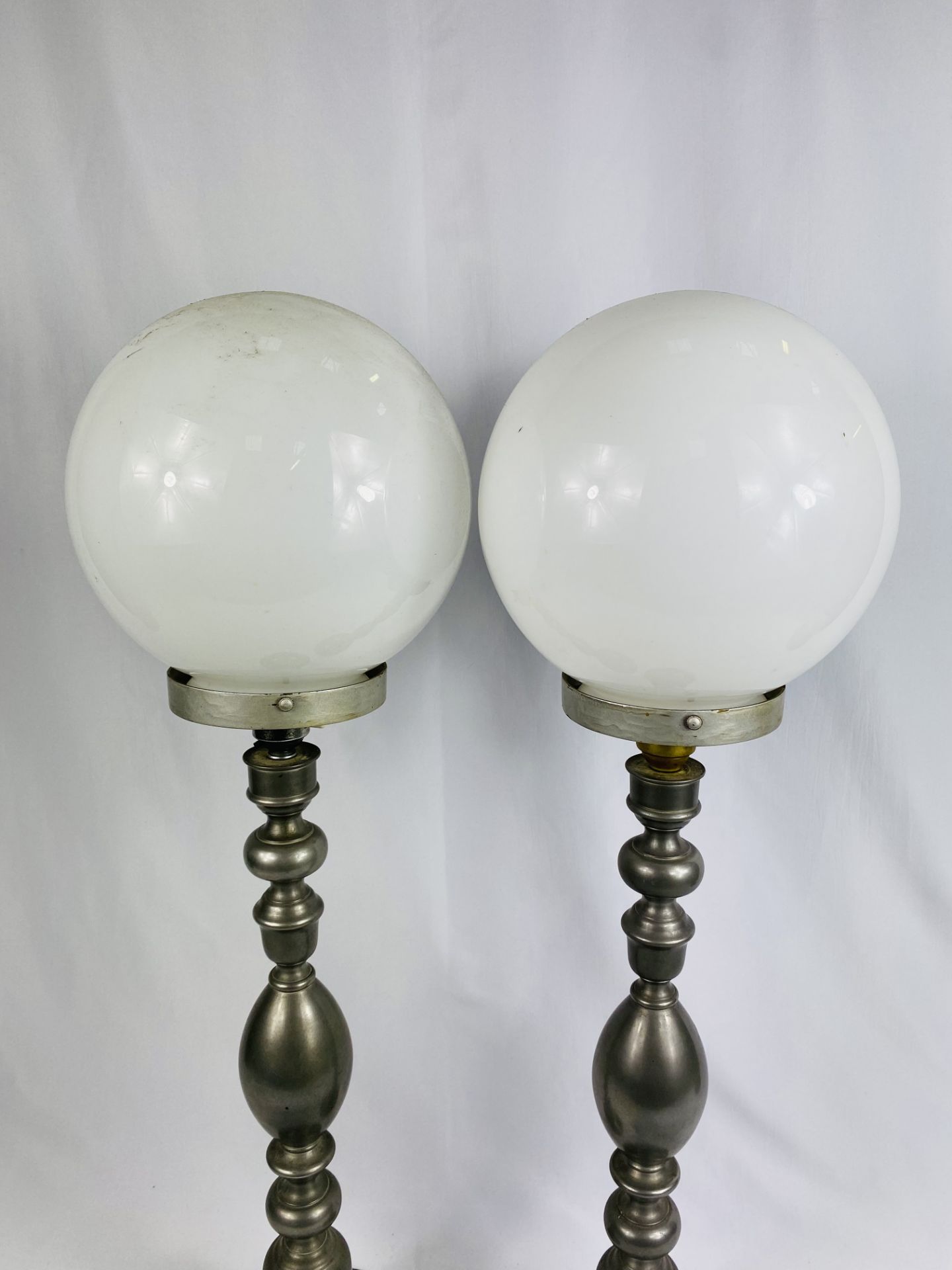 Pair of pewter table lamps. From the Estate of Dame Mary Quant - Image 3 of 4