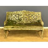 Cast metal garden bench. From the Estate of Dame Mary Quant