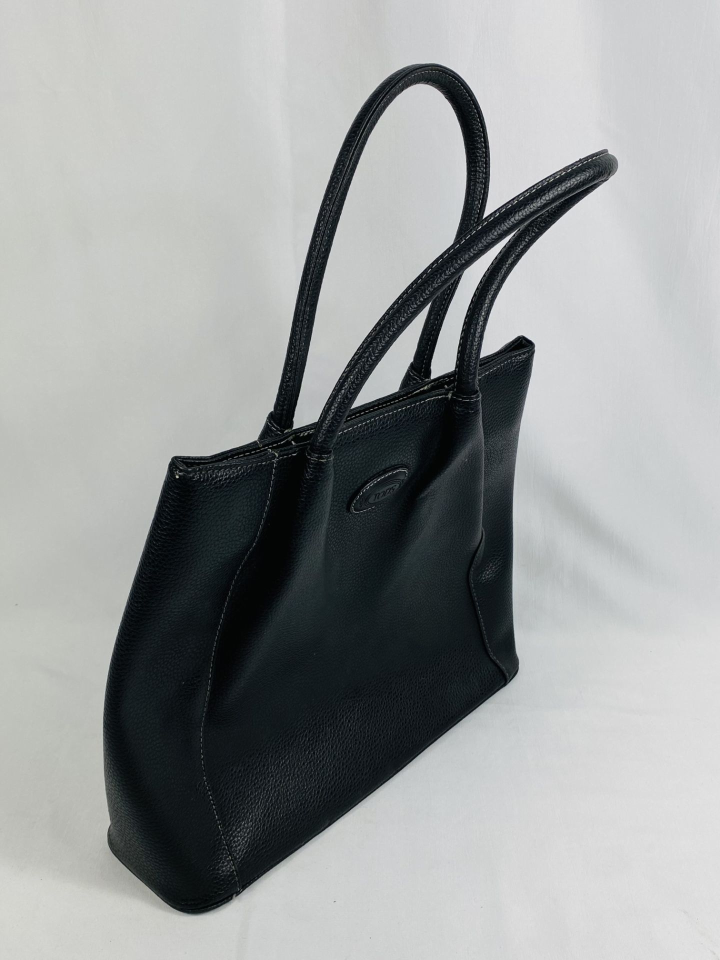 Tod's black leather shopper bag - Image 3 of 3