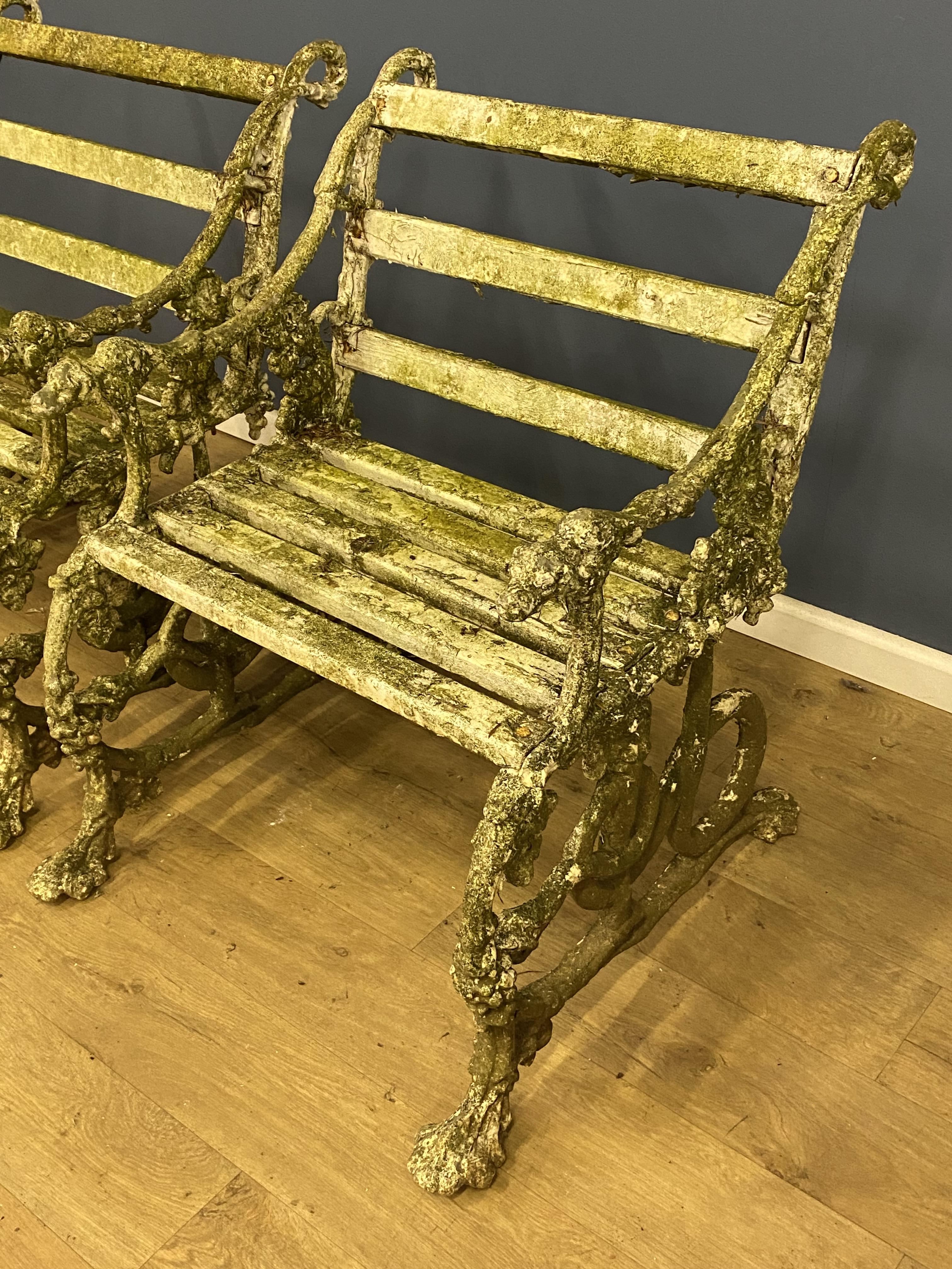 Pair of cast metal garden armchairs. From the Estate of Dame Mary Quant - Image 3 of 4