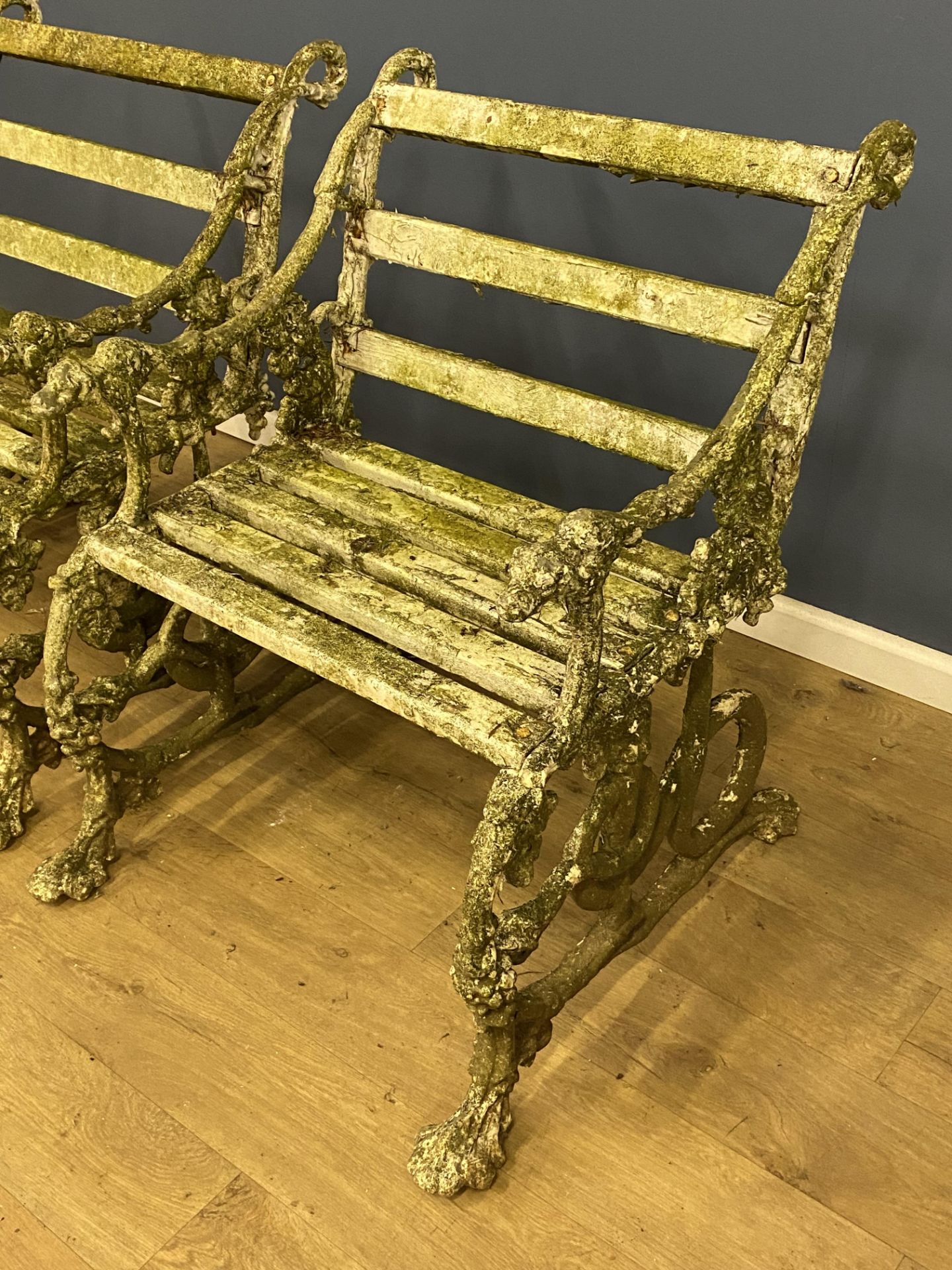 Pair of cast metal garden armchairs. From the Estate of Dame Mary Quant - Image 3 of 4