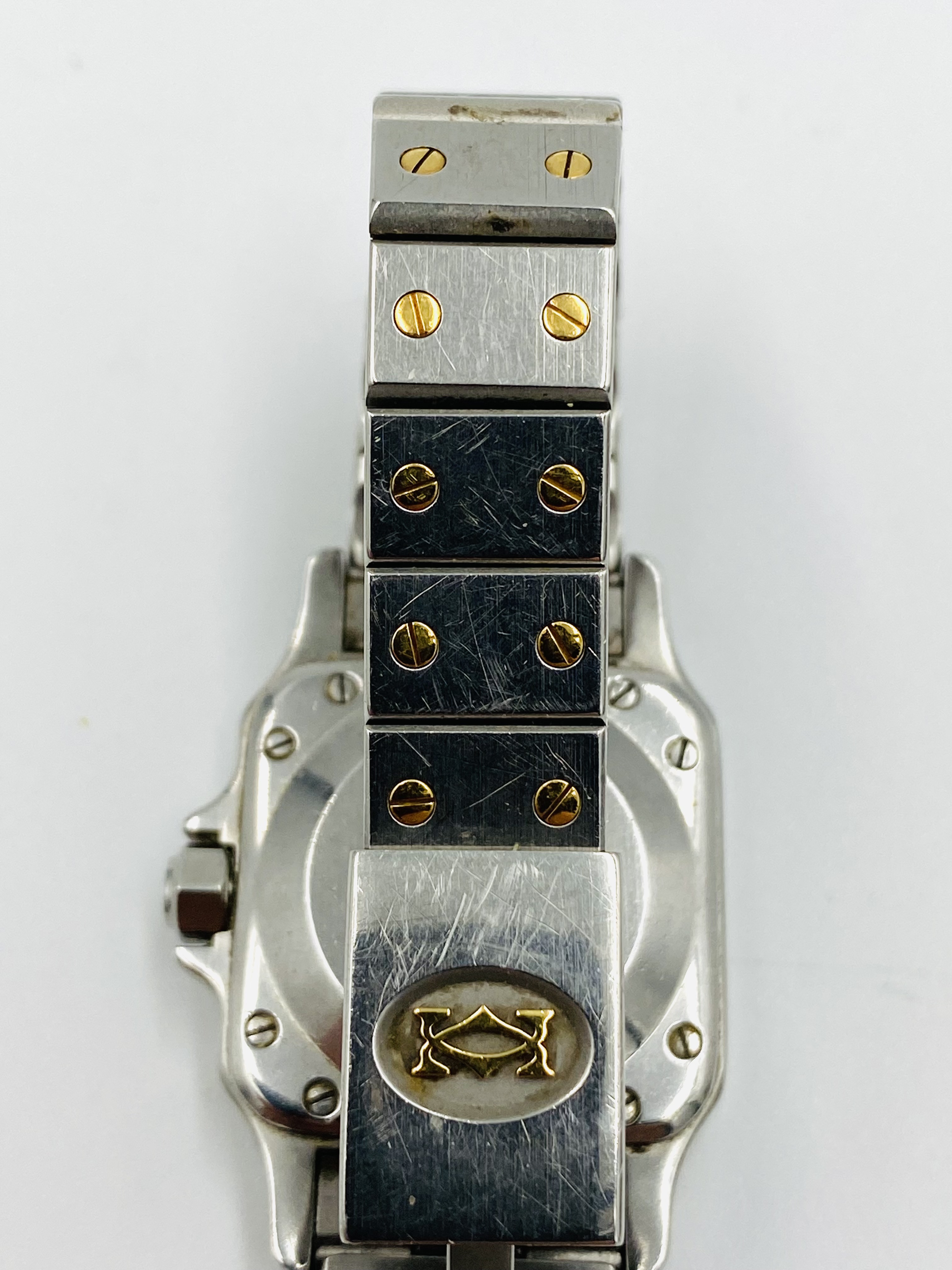 Cartier gold and stainless steel Tank automatic wristwatch - Image 6 of 7