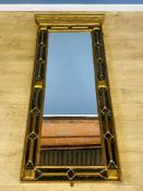Gilt framed pillar mirror. From the Estate of Dame Mary Quant