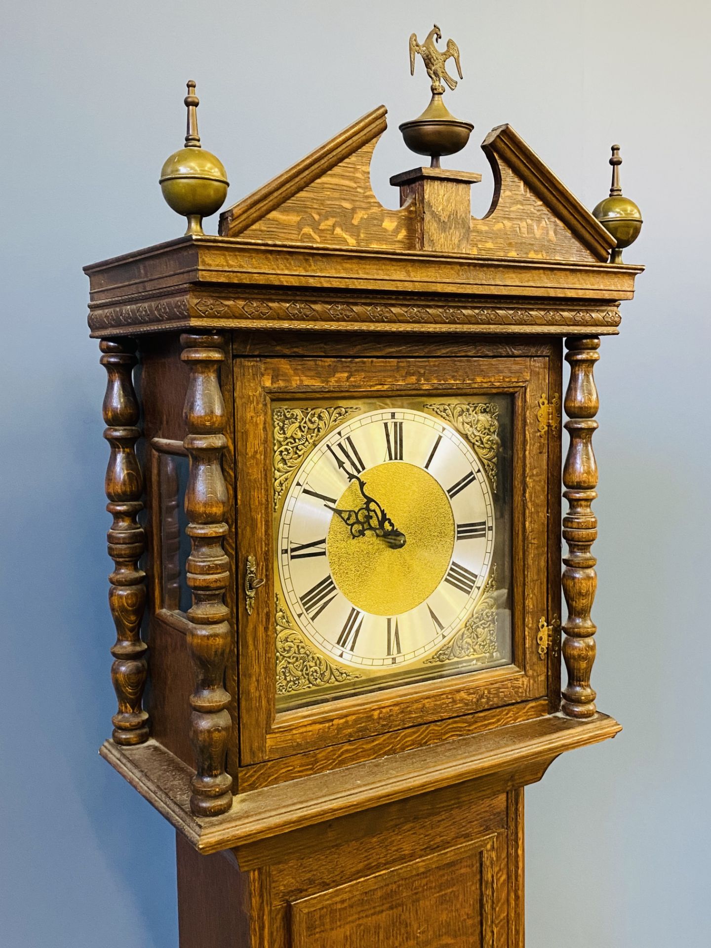 Oak cased longcase clock - Image 4 of 6