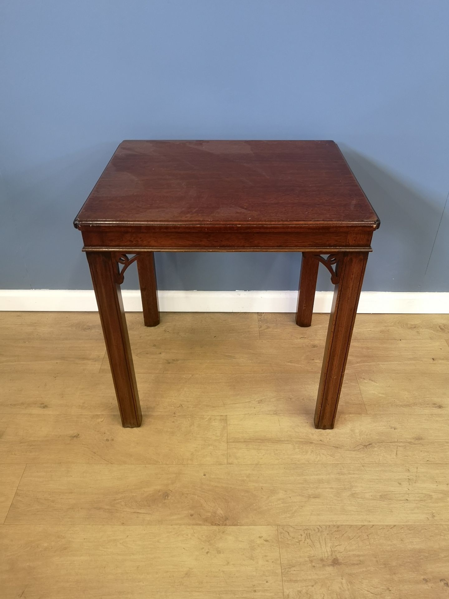 Contemporary mahogany side table